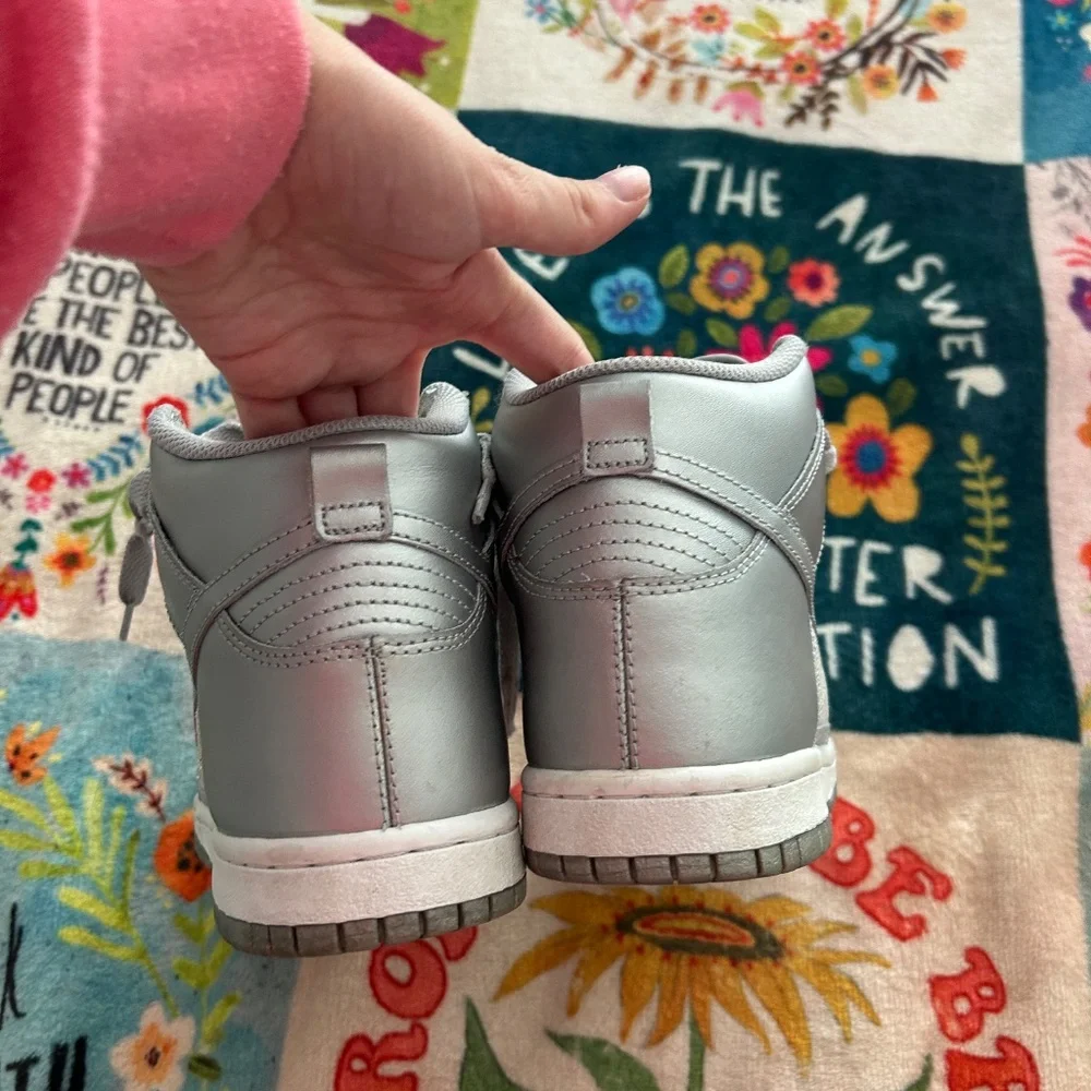 Nike Dunk High Silver - Size 7 - Picture 3 of 8